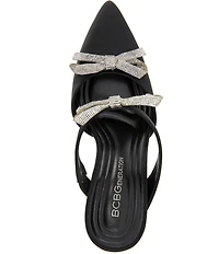 BCBGeneration Bardia Rhinestone Bow Dress Mules