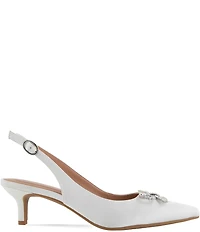 BCBGeneration Donna-3 Bow Brooch Slingback Kitten Heel Dress Pumps