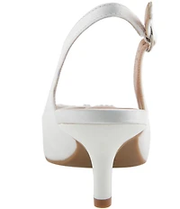 BCBGeneration Donna-3 Bow Brooch Slingback Kitten Heel Dress Pumps