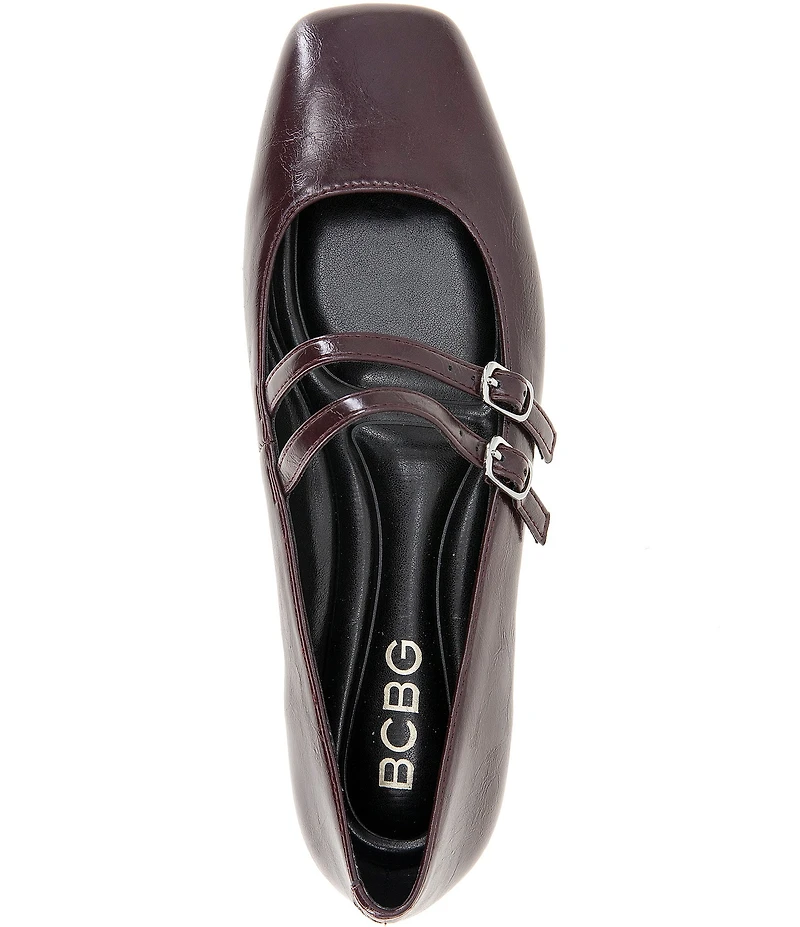 BCBGeneration Harisa Patent Double Strap Mary Jane Flats