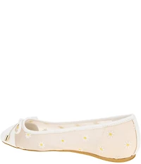 BCBGeneration Hartly Daisy Mesh Cap Toe Ballet Bow Flats