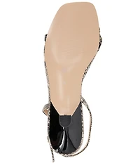 BCBGeneration Inaya Snake Print Kitten Heel Dress Sandals