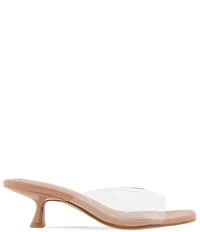 BCBGeneration Inika 2 Clear Vinyl Kitten Heel Slide Sandals