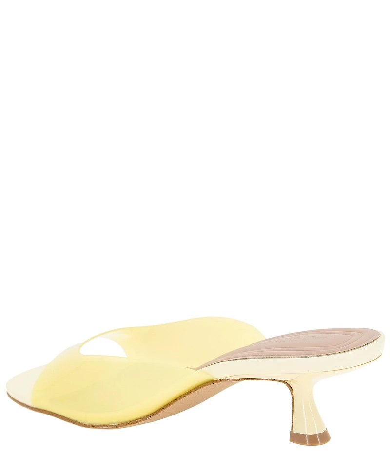 BCBGeneration Inika 2 Clear Vinyl Kitten Heel Slide Sandals