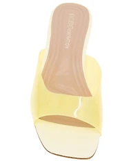 BCBGeneration Inika 2 Clear Vinyl Kitten Heel Slide Sandals