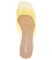 BCBGeneration Inika 2 Clear Vinyl Kitten Heel Slide Sandals