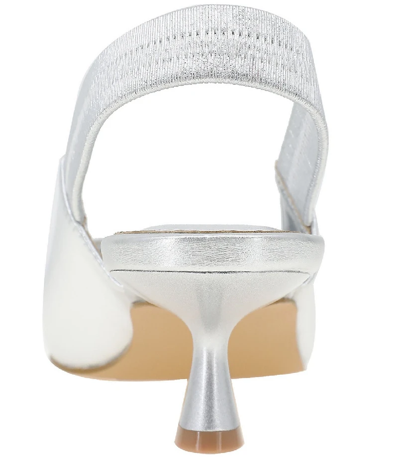 BCBGeneration Kayla Metallic Kitten Heel Slingback Pumps