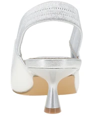 BCBGeneration Kayla Metallic Kitten Heel Slingback Pumps