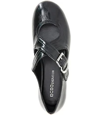 BCBGeneration Maya Patent Buckle Criss Cross Flats