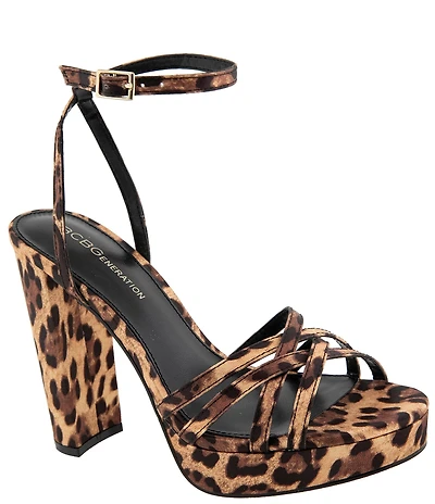 BCBGeneration Orisa Leopard Print Dress Sandals