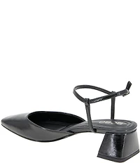 BCBGeneration Queenie Patent Ankle Strap Block Heel Pumps