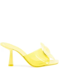 BCBGeneration Remani Vinyl Flower Ornament Slide Sandals