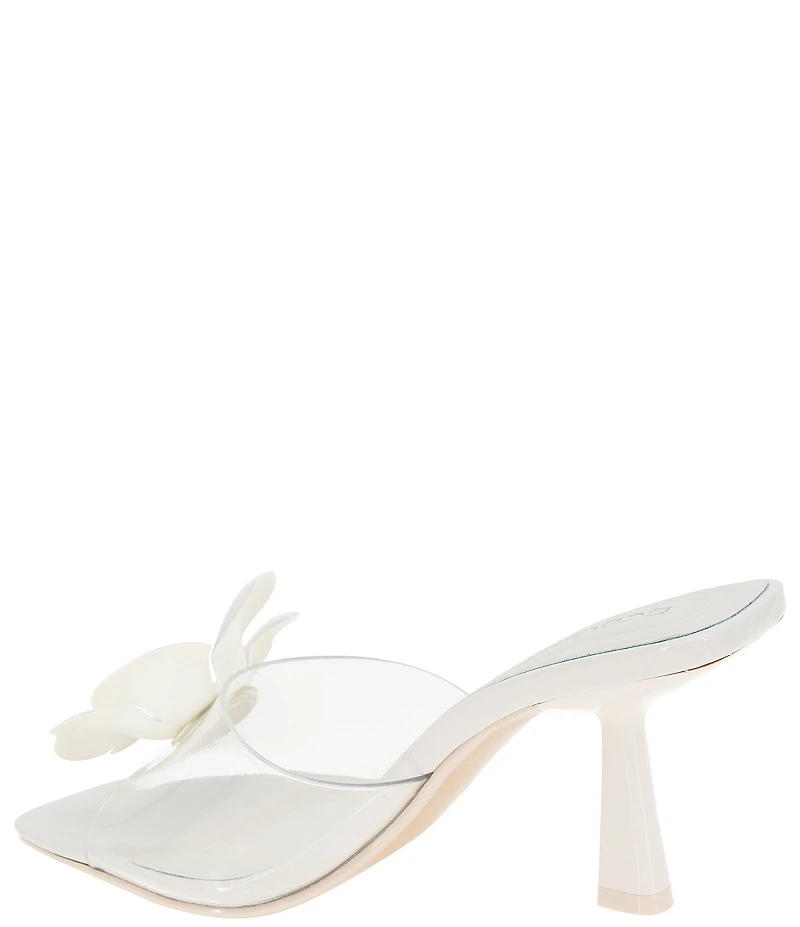 BCBGeneration Remani Vinyl Flower Ornament Slide Sandals