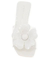 BCBGeneration Remani Vinyl Flower Ornament Slide Sandals