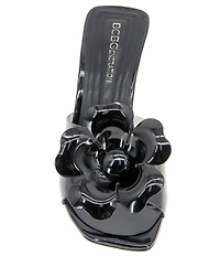 BCBGeneration Remani Vinyl Flower Ornament Slide Sandals
