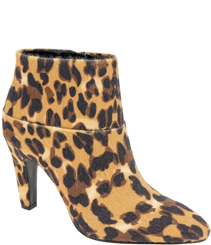 BCBGeneration Riverlin Cheetah Print Faux Fur High Heel Booties