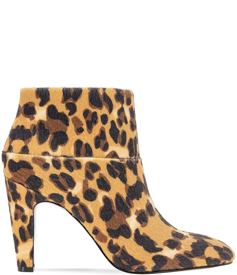 BCBGeneration Riverlin Cheetah Print Faux Fur High Heel Booties
