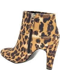 BCBGeneration Riverlin Cheetah Print Faux Fur High Heel Booties