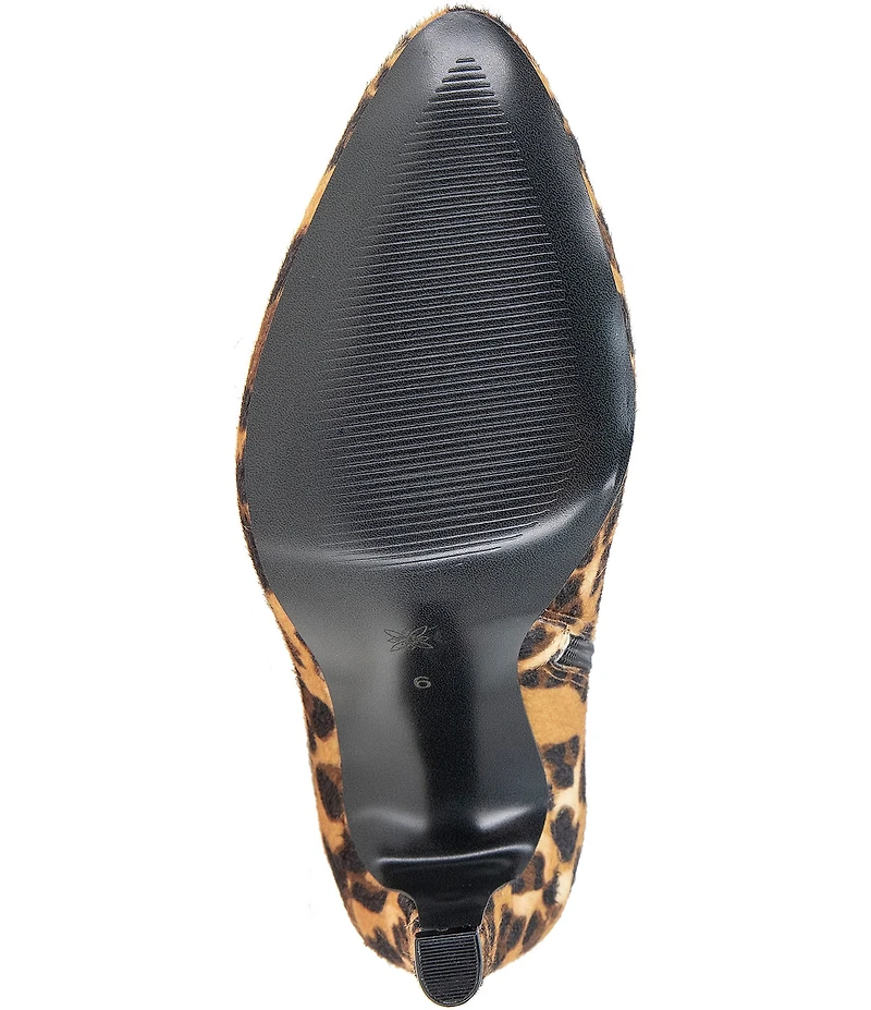 BCBGeneration Riverlin Cheetah Print Faux Fur High Heel Booties