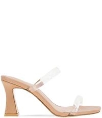 BCBGeneration Routa Clear Strap High Heel Slide Sandals