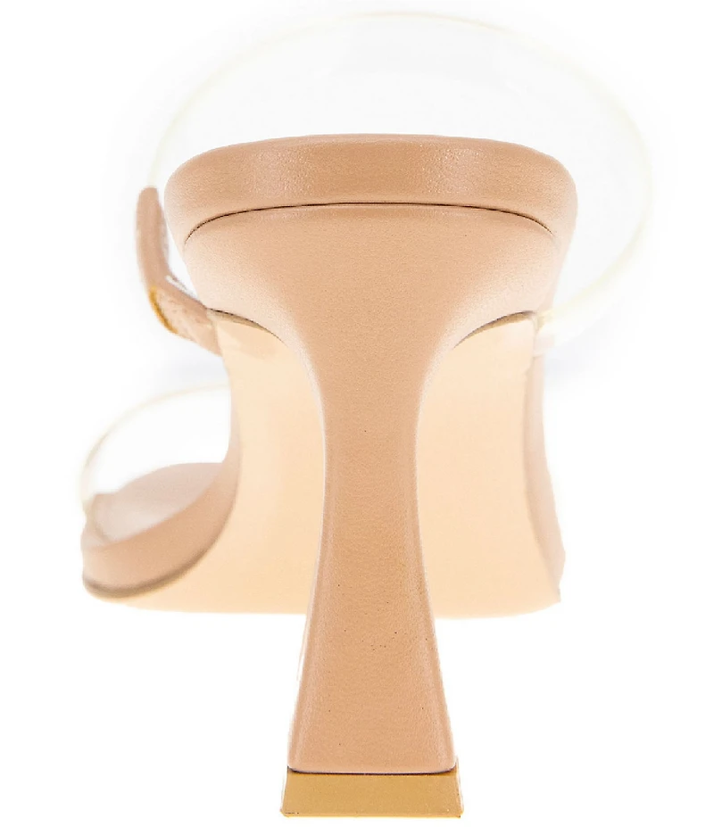 BCBGeneration Routa Clear Strap High Heel Slide Sandals