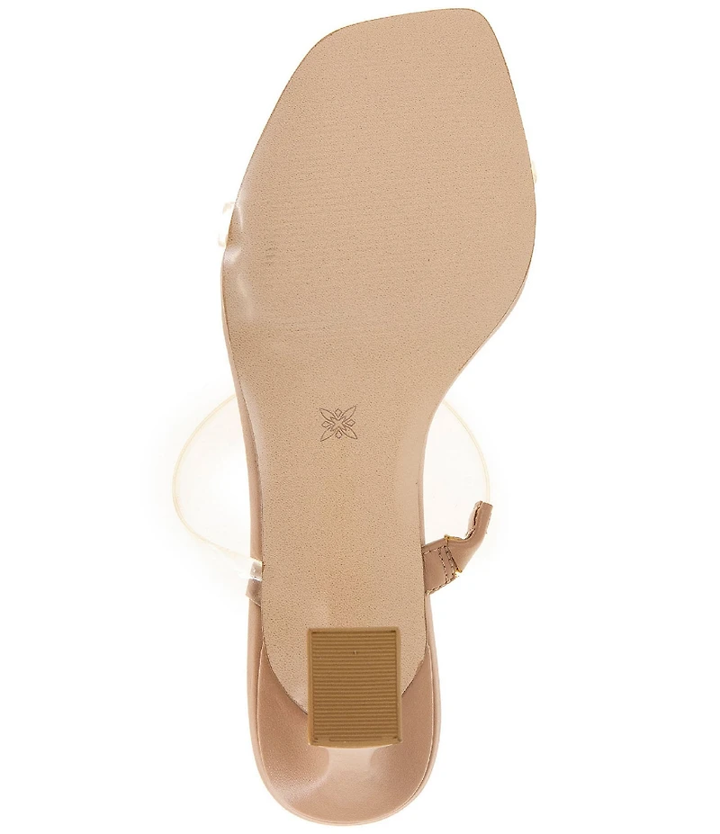 BCBGeneration Routa Clear Strap High Heel Slide Sandals