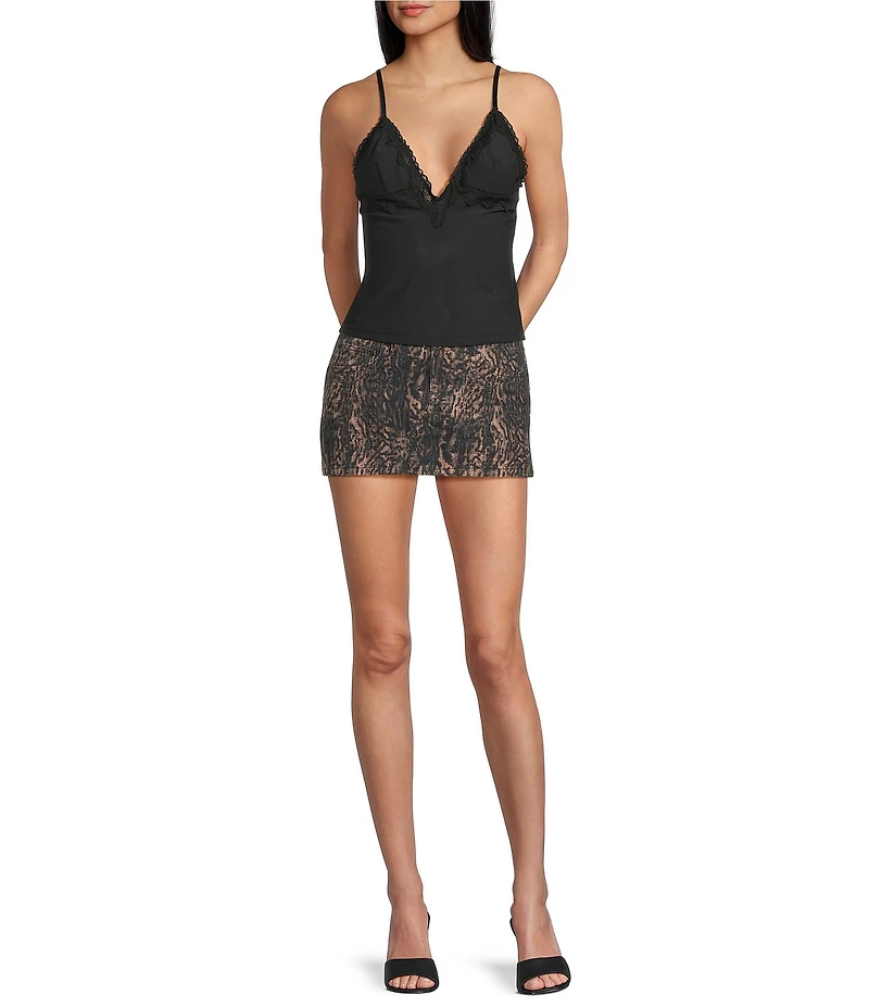 BDG Urban Outfitters Adore Lace Trim Knit Tank Top