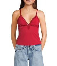 BDG Urban Outfitters Adore Lace Trim Knit Tank Top