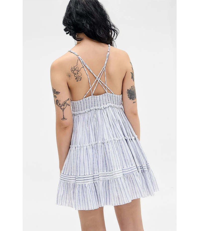 BDG Urban Outfitters Aria Sleeveless Striped Mini Dress