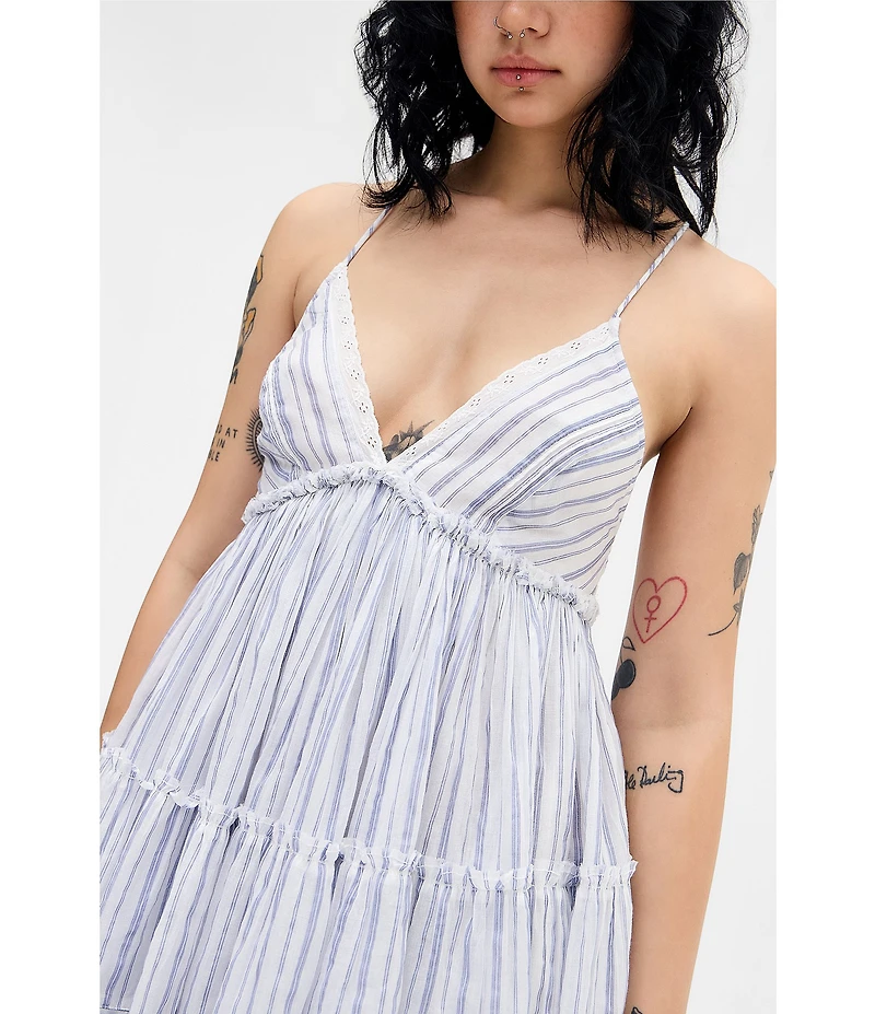 BDG Urban Outfitters Aria Sleeveless Striped Mini Dress