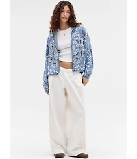 BDG Urban Outfitters Bandana Knit Hoodie Jacket