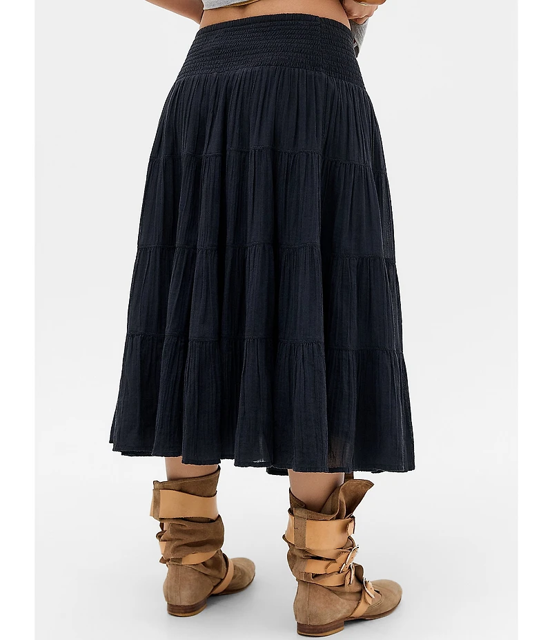 BDG Urban Outfitters Bea Crinkled Midi Skirt