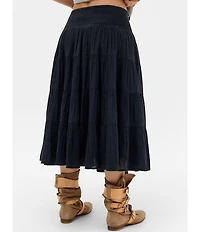 BDG Urban Outfitters Bea Crinkled Midi Skirt