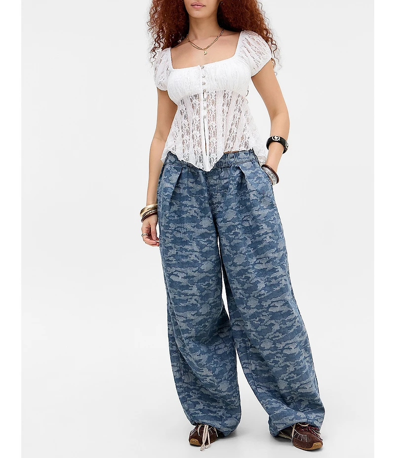 BDG Urban Outfitters Bobbi Camouflage Printed Denim Trouser Pants