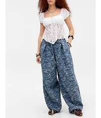BDG Urban Outfitters Bobbi Camouflage Printed Denim Trouser Pants