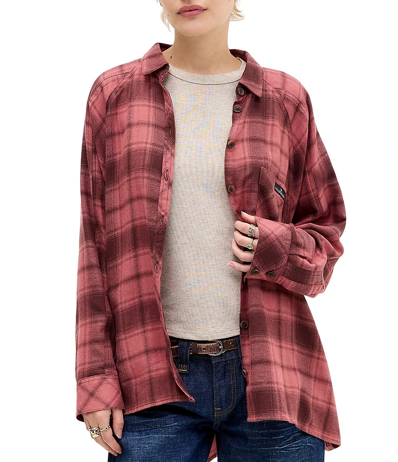 BDG Urban Outfitters Brendan Checked Long Sleeve Shirt