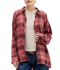 BDG Urban Outfitters Brendan Checked Long Sleeve Shirt