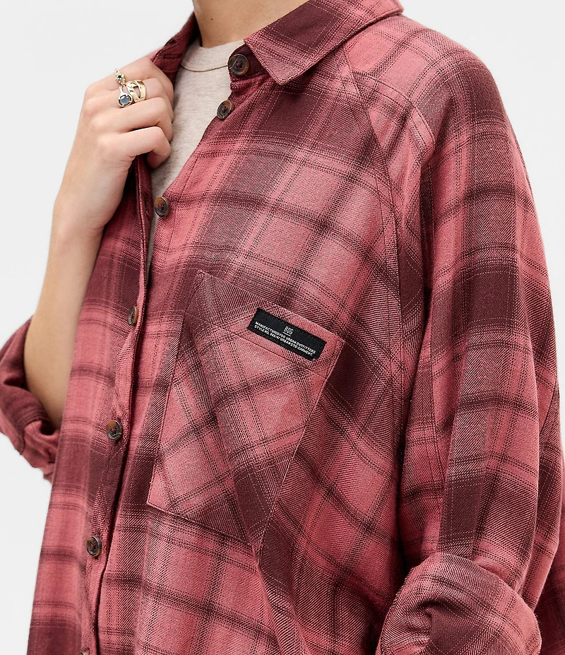 BDG Urban Outfitters Brendan Checked Long Sleeve Shirt
