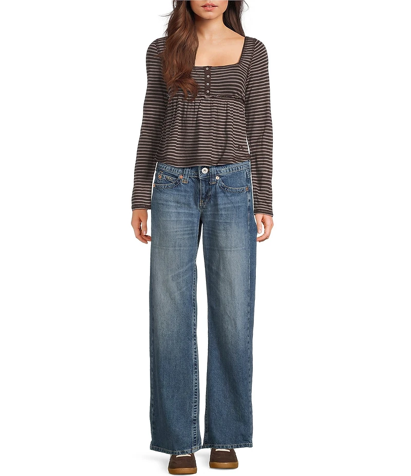 BDG Urban Outfitters Brittney Long Sleeve Babydoll Top