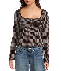 BDG Urban Outfitters Brittney Long Sleeve Babydoll Top