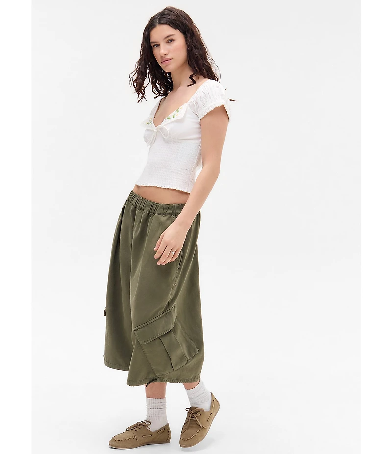 BDG Urban Outfitters Cameron Flutter-Sleeve Blouse