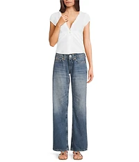 BDG Urban Outfitters Cap Sleeve Robyn Ruffle Blouse