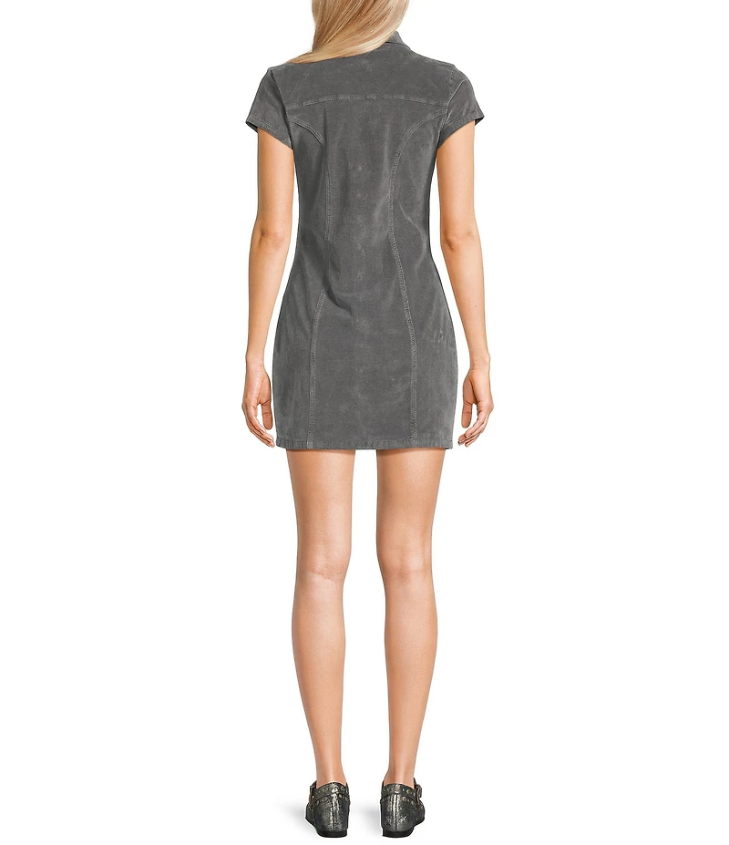 BDG Urban Outfitters Cap Sleeve Solid Shirt Dress