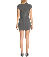 BDG Urban Outfitters Cap Sleeve Solid Shirt Dress