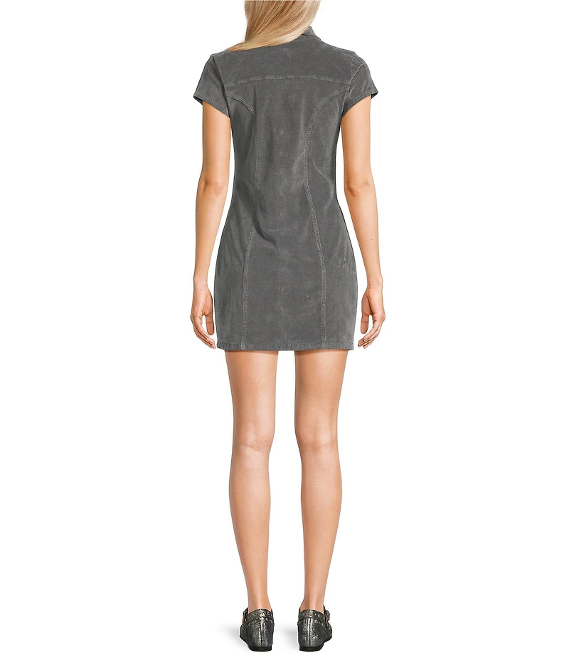 BDG Urban Outfitters Cap Sleeve Solid Shirt Dress