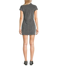 BDG Urban Outfitters Cap Sleeve Solid Shirt Dress