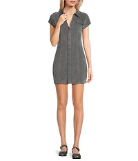 BDG Urban Outfitters Cap Sleeve Solid Shirt Dress