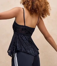 BDG Urban Outfitters Celia Sleeveless Devore Babydoll Top