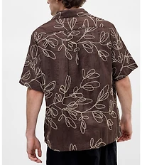BDG Urban Outfitters Embroidered Short Sleeve Woven Shirt