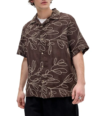 BDG Urban Outfitters Embroidered Short Sleeve Woven Shirt